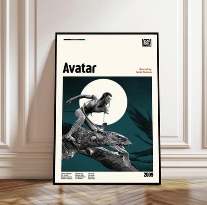Avatar Poster - Movie Poster - Midcentury Modern Art - Minimalist Print - Retro Poster - Vintage Print Art - Wall Art - Gifts for him