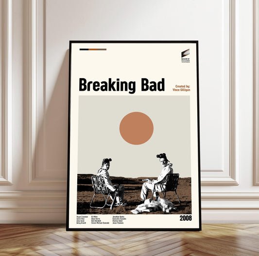 Breaking Bad Poster: Mid-Century Modern TV Series Art Print