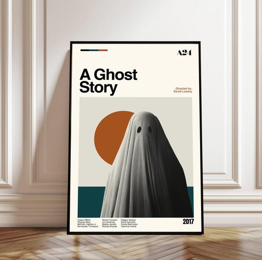 A Ghost Story Poster - Movie Poster - Midcentury Modern Art - Minimalist Print - Retro Poster - Vintage Print Art - Wall Art - Gifts for him