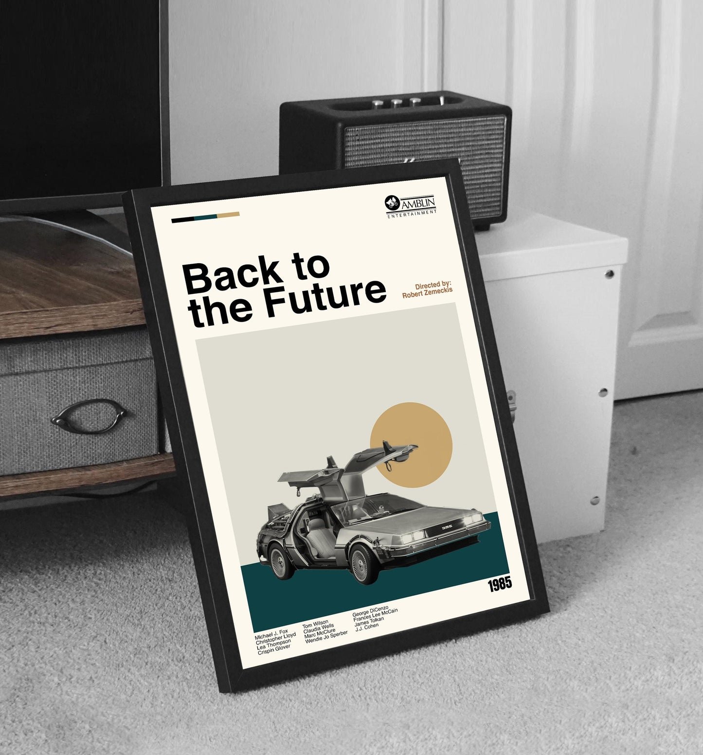 Back to the Future Movie Poster – Midcentury Modern Minimalist Print