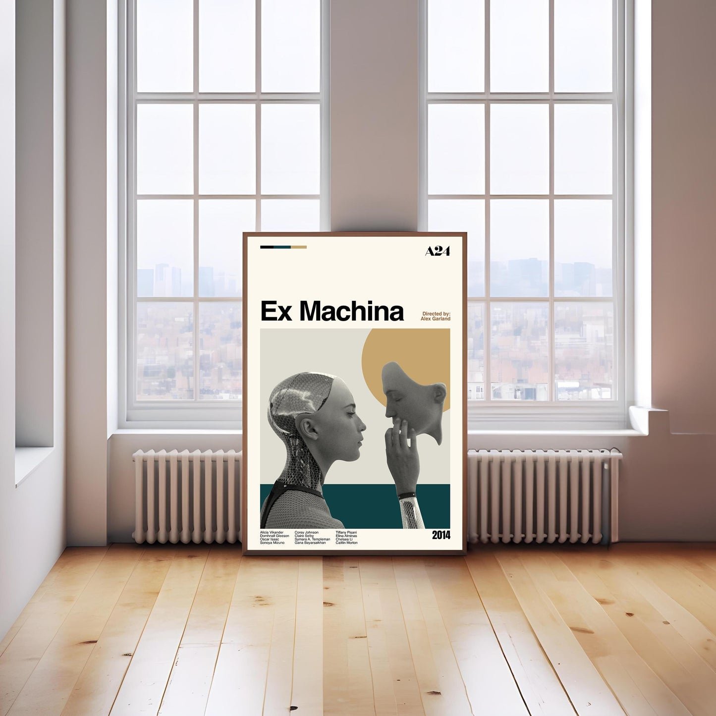 Ex Machina Movie Poster: Mid-Century Modern Minimalist Art Print