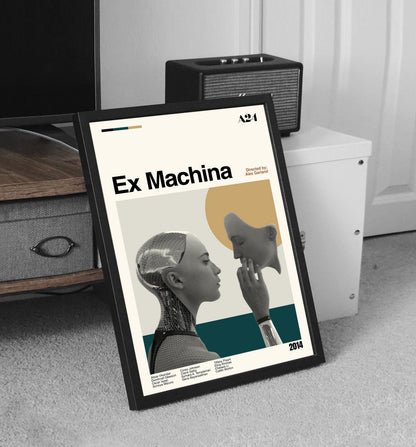 Ex Machina Movie Poster: Mid-Century Modern Minimalist Art Print