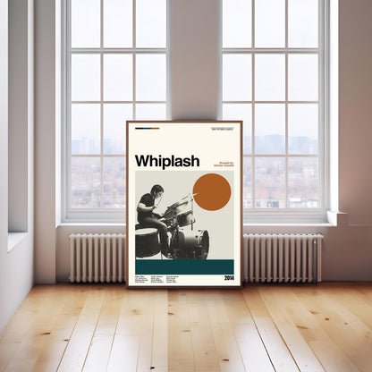 Whiplash Movie Poster: Midcentury Modern Minimalist Art Print