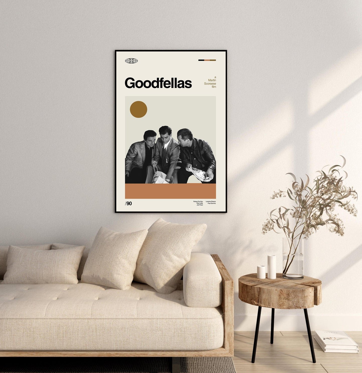 Goodfellas Movie Poster: Mid-Century Modern Minimalist Art Print