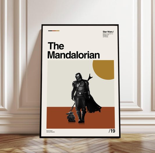 The Mandalorian Poster - Tv Series Poster - Midcentury Modern Art - Minimalist Print - Retro Poster - Vintage Print Art- Wall Art