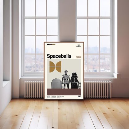 Spaceballs Movie Poster: Mid-Century Modern Minimalist Art Print