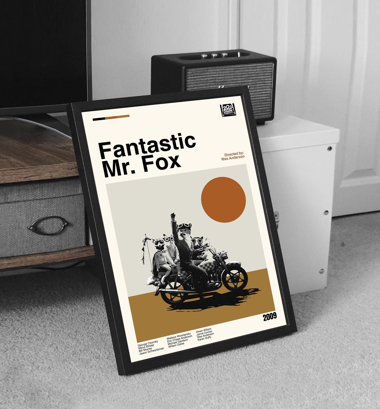 Fantastic Mr. Fox Poster - Movie Poster - Midcentury Modern Art - Minimalist Print - Retro Poster - Vintage Print - Wall Art - Gift for him