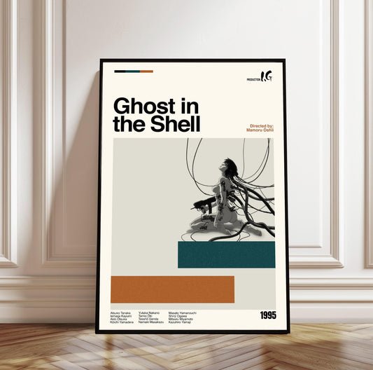 Ghost in the Shell Poster - Mid-Century Modern Minimalist Print