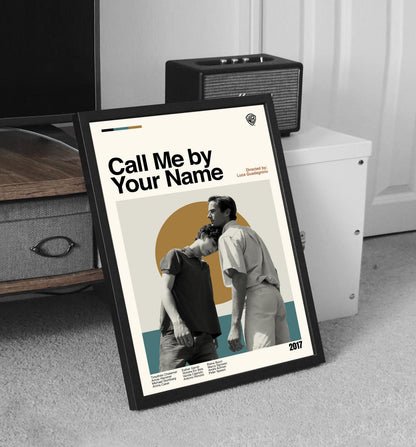 Call Me by Your Name Movie Poster: Mid-Century Modern Minimalist Art Print