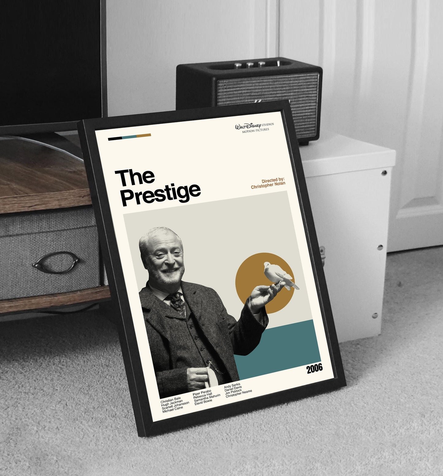 The Prestige Movie Poster: Mid-Century Modern Minimalist Print