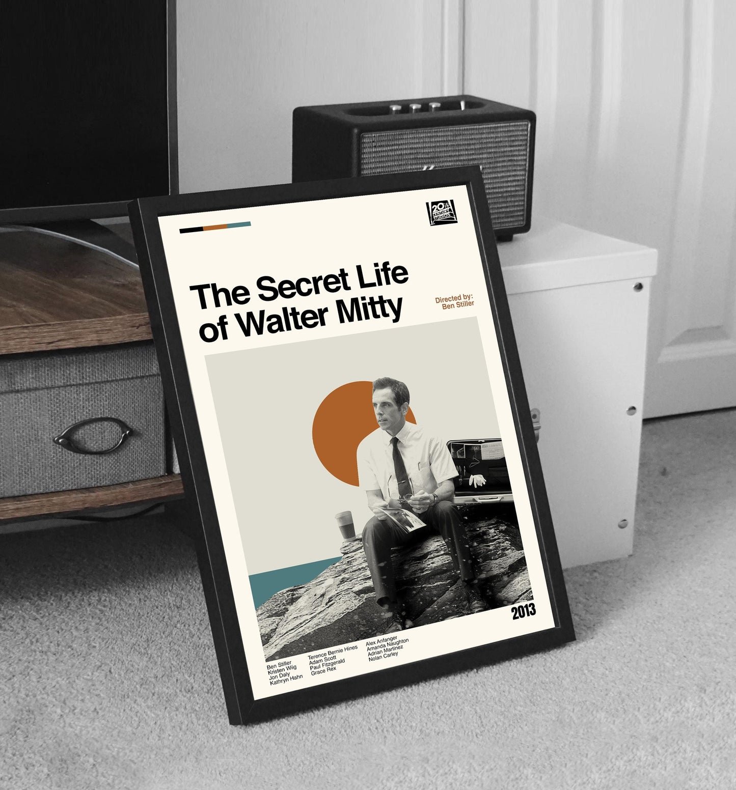 The Secret Life of Walter Mitty Poster - Movie Poster - Midcentury Modern Art - Minimalist Print - Retro Poster - Vintage Print - Wall Art